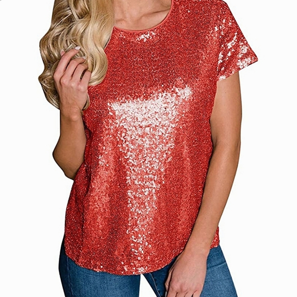 AXIS Sequin short sleeve t- shirt size small 4/6